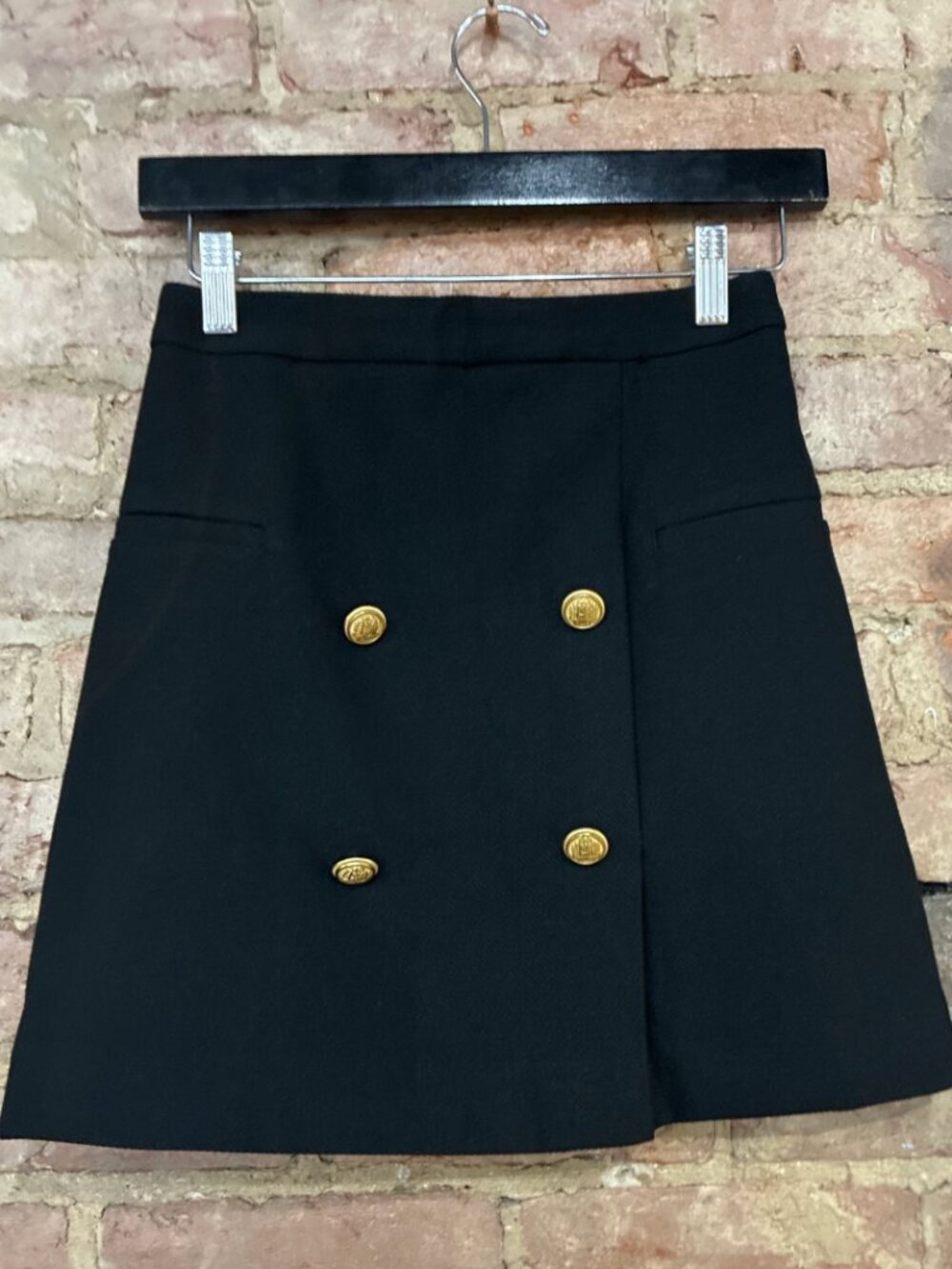 H&M Black Slit Mini Skirt 2